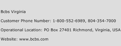 Bcbs Virginia Phone Number Customer Service