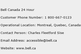 Bell Canada 24 Hour Phone Number Customer Service