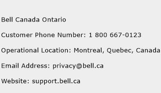 Bell Canada Ontario Phone Number Customer Service