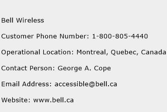 Bell Wireless Phone Number Customer Service