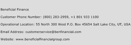 Beneficial Finance Phone Number Customer Service