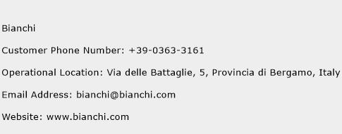 Bianchi Phone Number Customer Service
