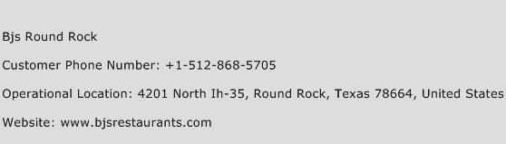 Bjs Round Rock Phone Number Customer Service