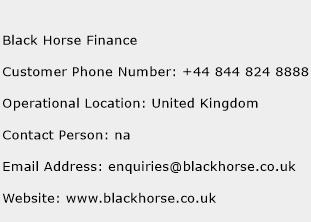 Black Horse Finance Phone Number Customer Service