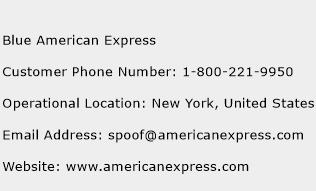 Blue American Express Phone Number Customer Service