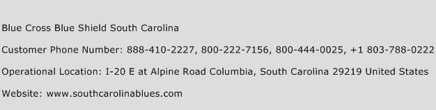 Blue Cross Blue Shield South Carolina Phone Number Customer Service