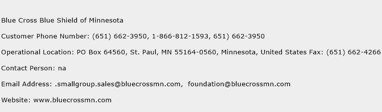 Blue Cross Blue Shield of Minnesota Phone Number Customer Service