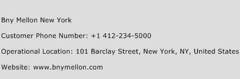 Bny Mellon New York Phone Number Customer Service
