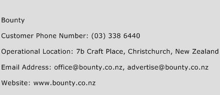 Bounty Phone Number Customer Service