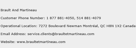 Brault And Martineau Phone Number Customer Service