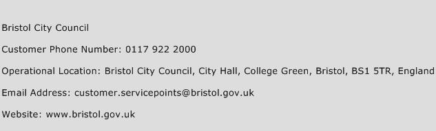 Bristol City Council Phone Number Customer Service