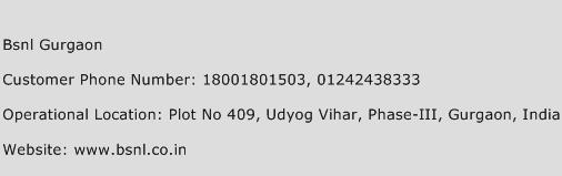 Bsnl Gurgaon Phone Number Customer Service