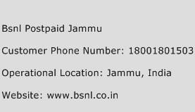 Bsnl Postpaid Jammu Phone Number Customer Service