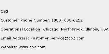 CB2 Phone Number Customer Service