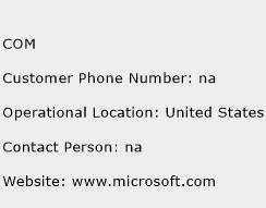 COM Phone Number Customer Service