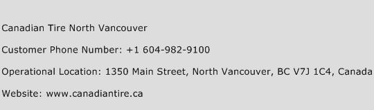 Canadian Tire North Vancouver Phone Number Customer Service