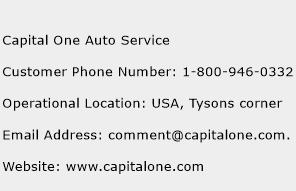 Capital One Auto Service Phone Number Customer Service