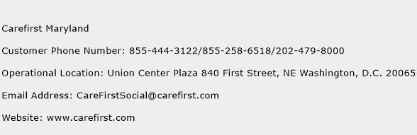 Carefirst Maryland Phone Number Customer Service