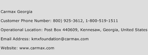 Carmax Georgia Phone Number Customer Service
