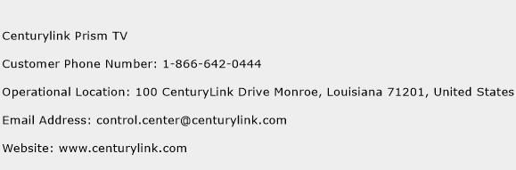 Centurylink Prism TV Phone Number Customer Service