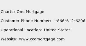 Charter One Mortgage Phone Number Customer Service