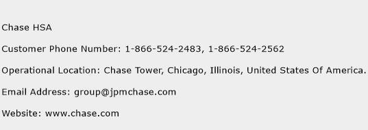 Chase HSA Phone Number Customer Service