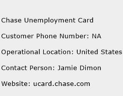 Chase Unemployment Card Phone Number Customer Service