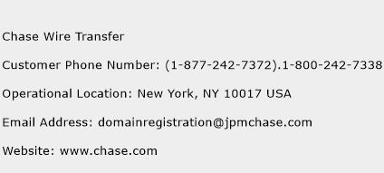Chase Wire Transfer Phone Number Customer Service