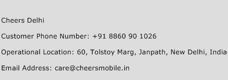 Cheers Delhi Phone Number Customer Service