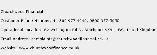 Churchwood Financial Phone Number Customer Service