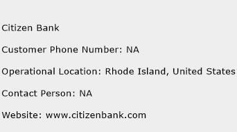 Citizen Bank Phone Number Customer Service