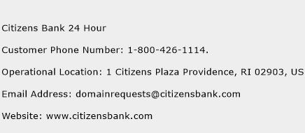 Citizens Bank 24 Hour Phone Number Customer Service