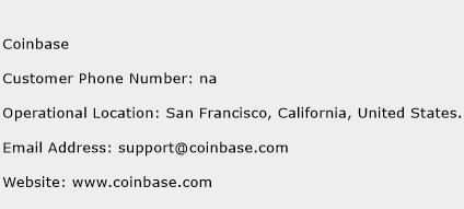 Coinbase Phone Number Customer Service