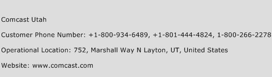 Comcast Utah Phone Number Customer Service