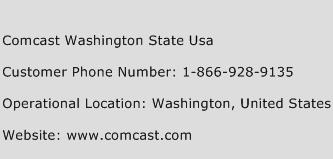 Comcast Washington State USA Phone Number Customer Service