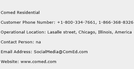 Comed Residential Phone Number Customer Service
