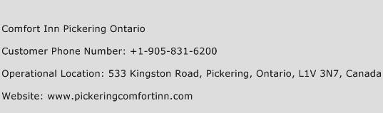 Comfort Inn Pickering Ontario Phone Number Customer Service