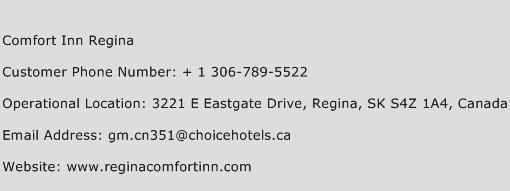 Comfort Inn Regina Phone Number Customer Service