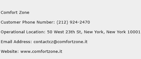 Comfort Zone Phone Number Customer Service