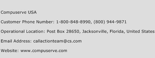 Compuserve USA Phone Number Customer Service