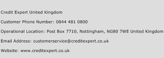 Credit Expert United Kingdom Phone Number Customer Service
