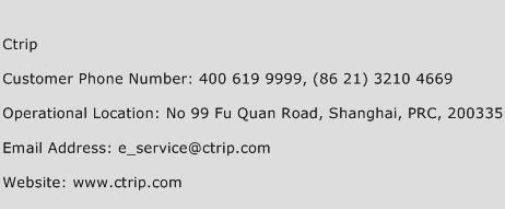 Ctrip Phone Number Customer Service