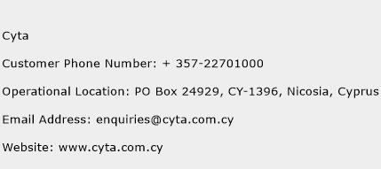 Cyta Phone Number Customer Service