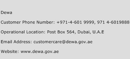 DEWA Phone Number Customer Service