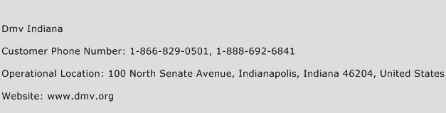 DMV Indiana Phone Number Customer Service