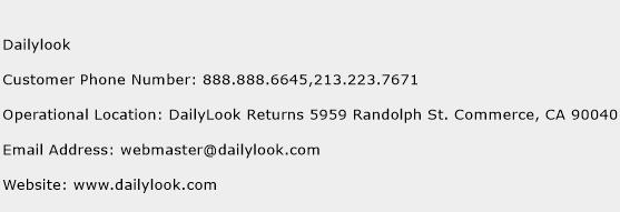 Dailylook Phone Number Customer Service