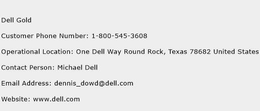 Dell Gold Phone Number Customer Service