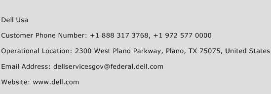 Dell Usa Phone Number Customer Service