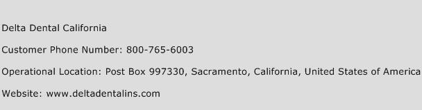 Delta Dental California Phone Number Customer Service