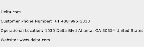 Delta.com Phone Number Customer Service